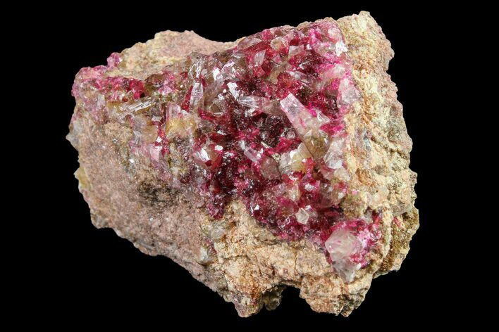 Roselite and Calcite Crystal Association - Morocco #159414